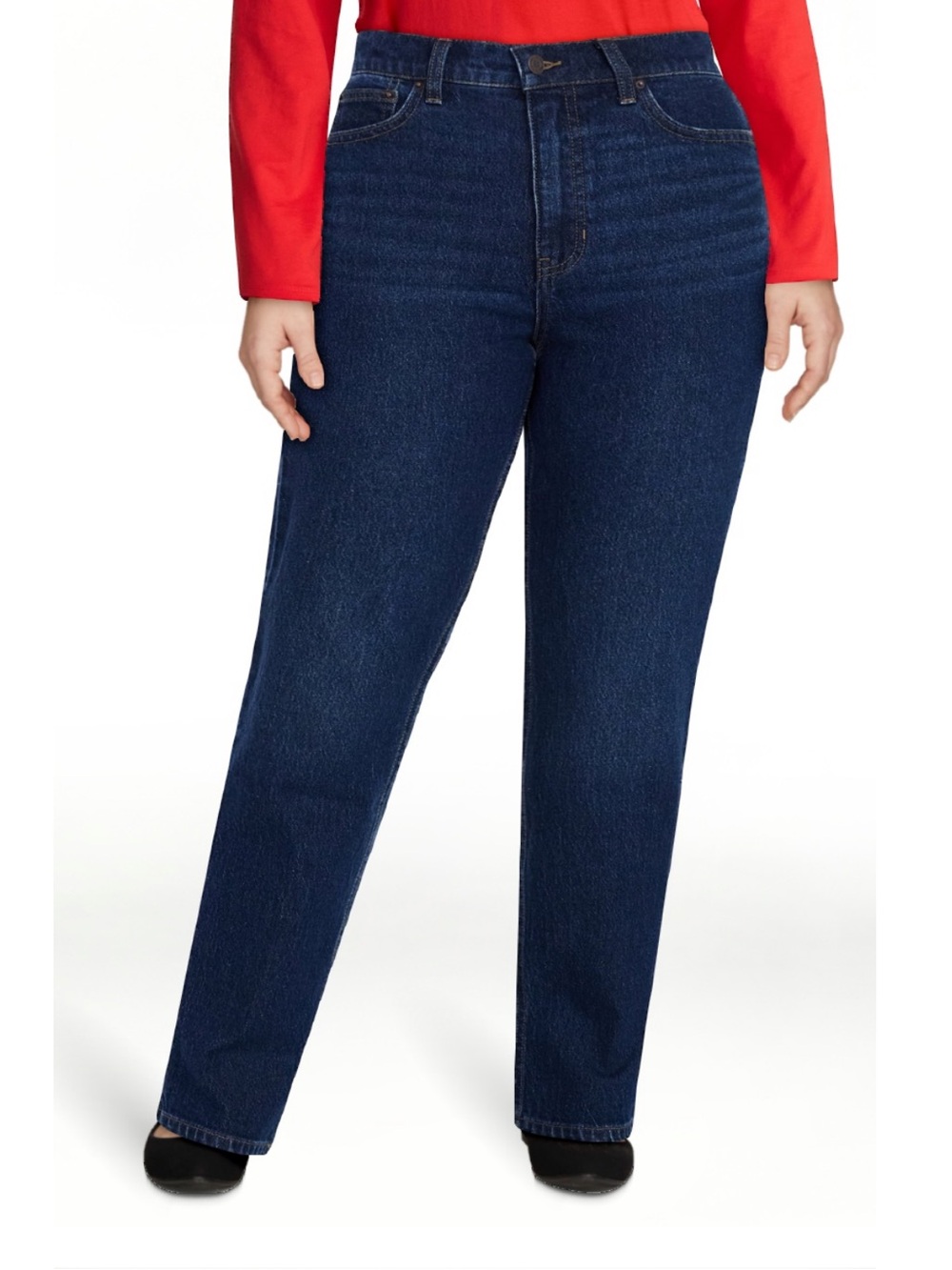 Time and Tru Women's High Rise Straight Leg Jeans Dark Wash Size 6
